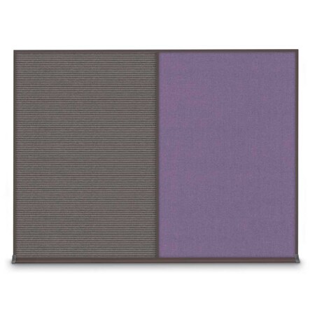 United Visual Products Double Door Radius Corkboard, 60"X36", B UV8004-BLACK-FORBO